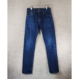 Circle Japan Blue Selvedge Jeans Mens 29x32 Dark Dye Straight Leg Made in Japan